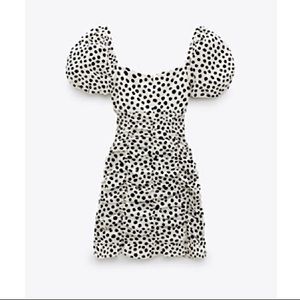 Draped dress black/white